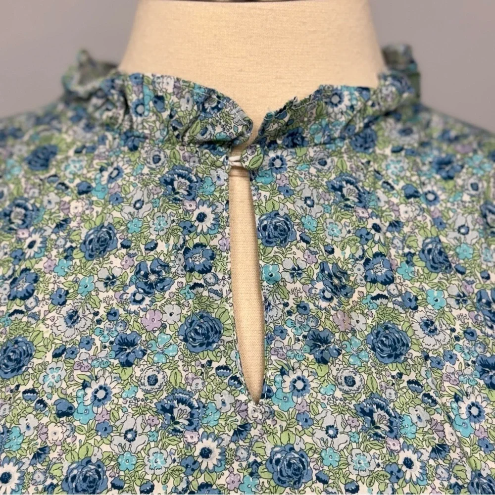 J Crew Liberty Fabric Amelie Floral Puff sleeve Top XS Cottagecore Prairie